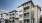 sunset with white and blue building exterior at Jefferson Lake Howel Apartments in Casselberry, FL